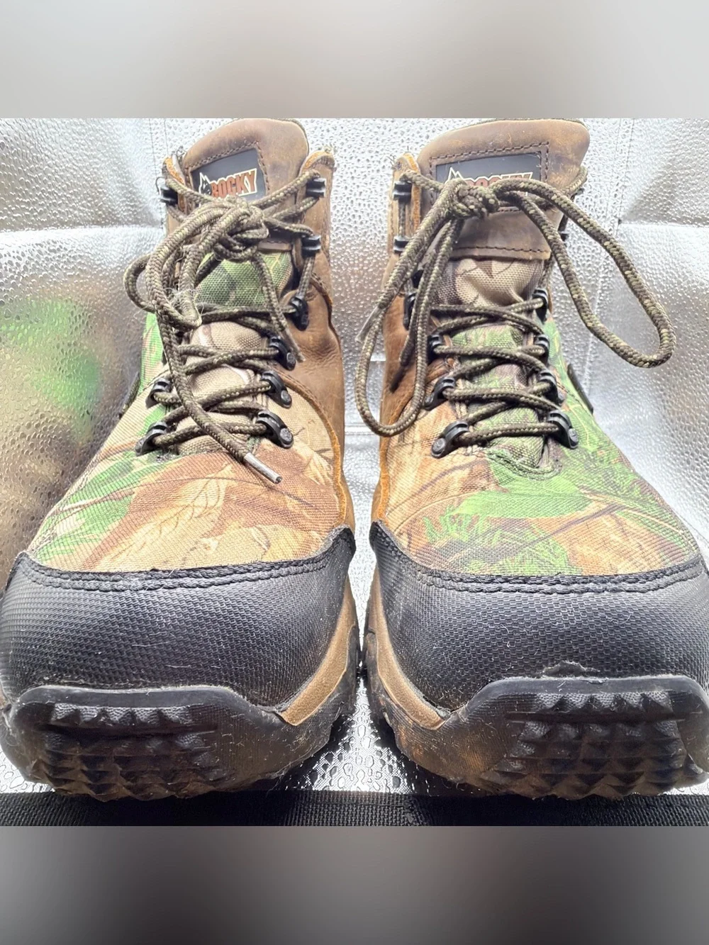Rocky Men's Camouflage Hunting Boots - Green/Brown/Black